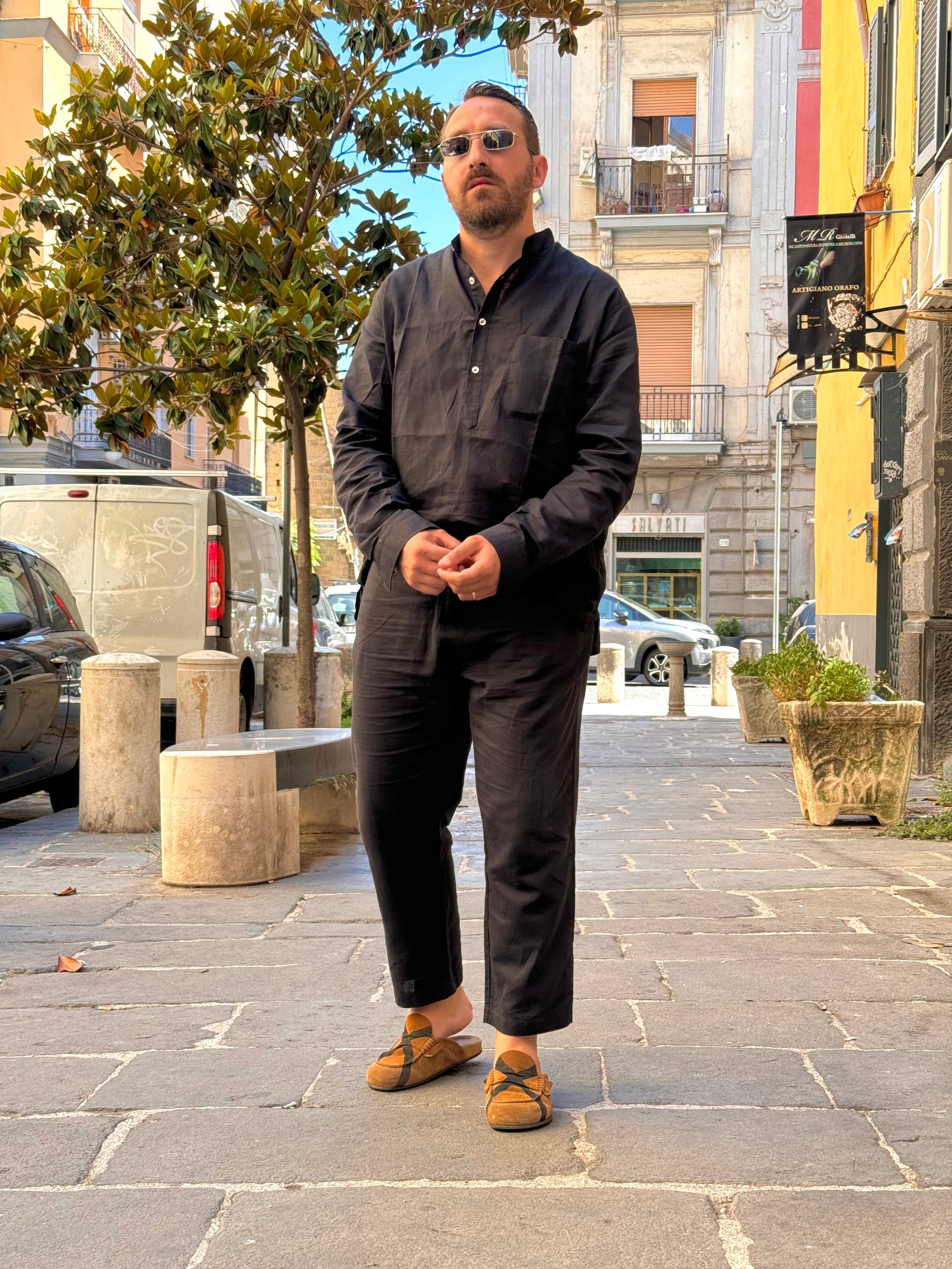 Serafino in Lino Black