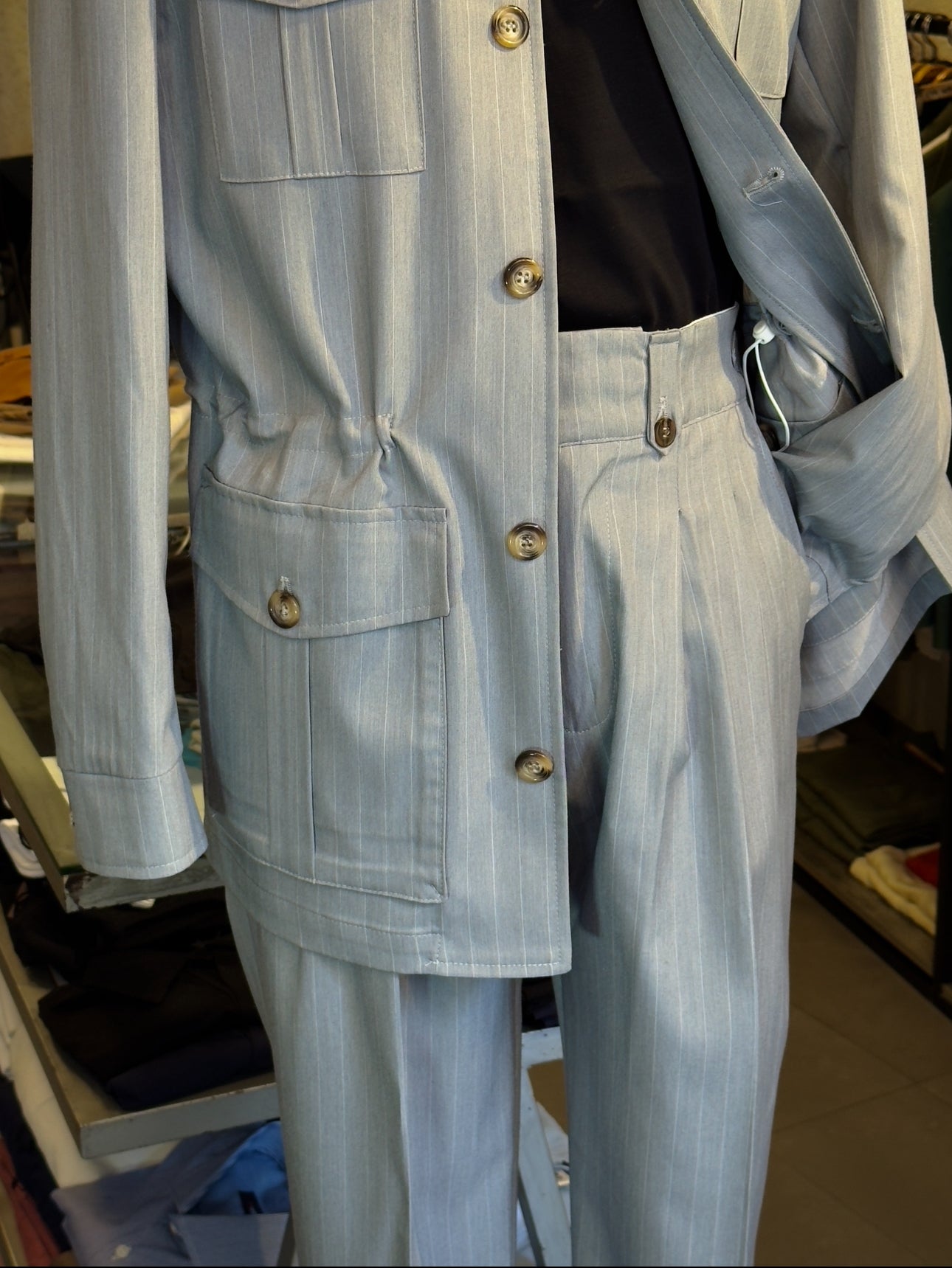 Coordinato Grigio Gessato