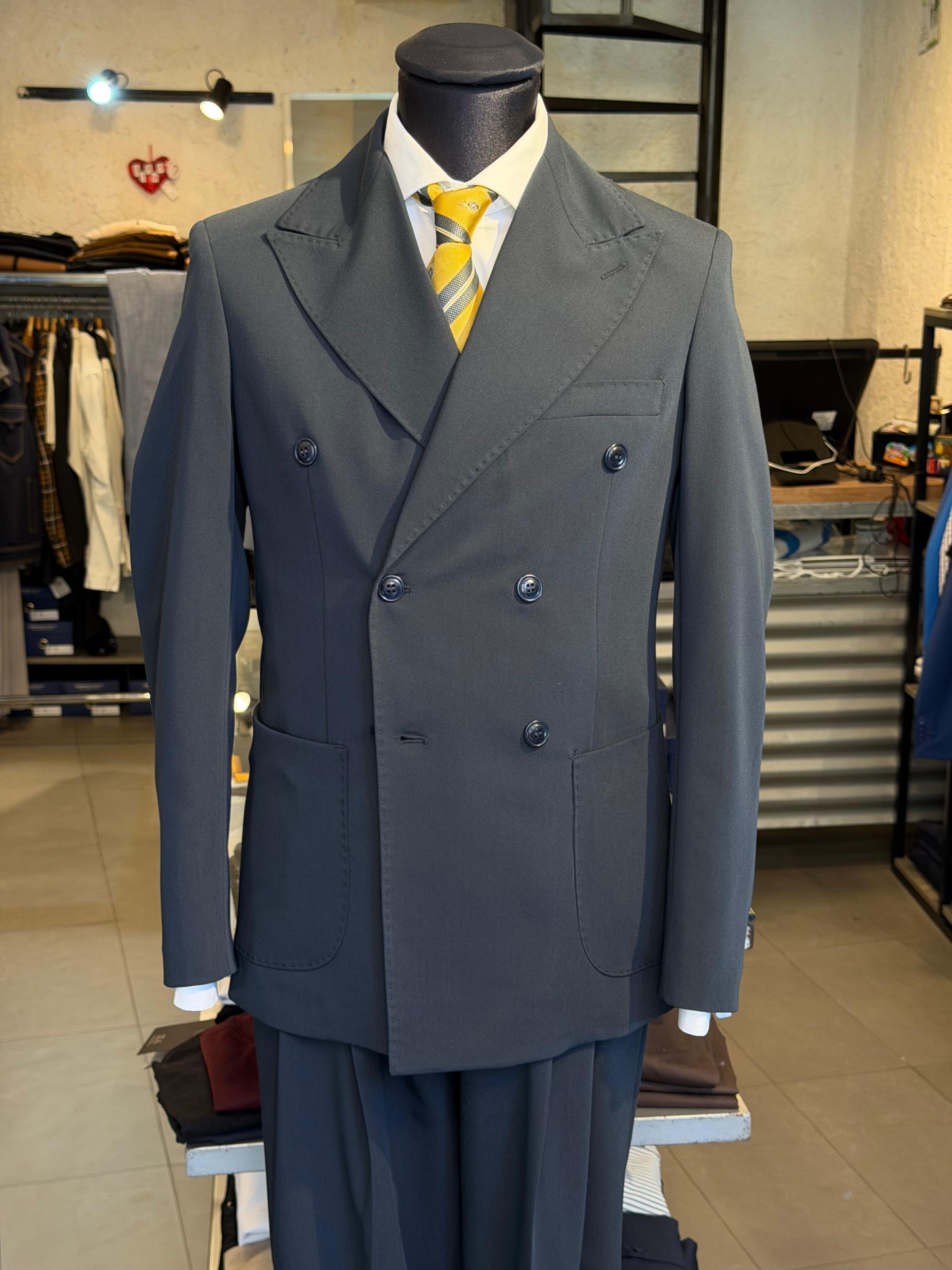 Abito blue doppio petto