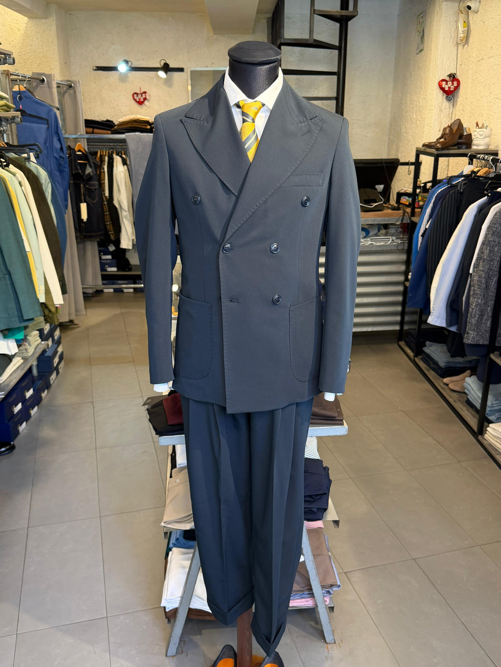 Abito blue doppio petto