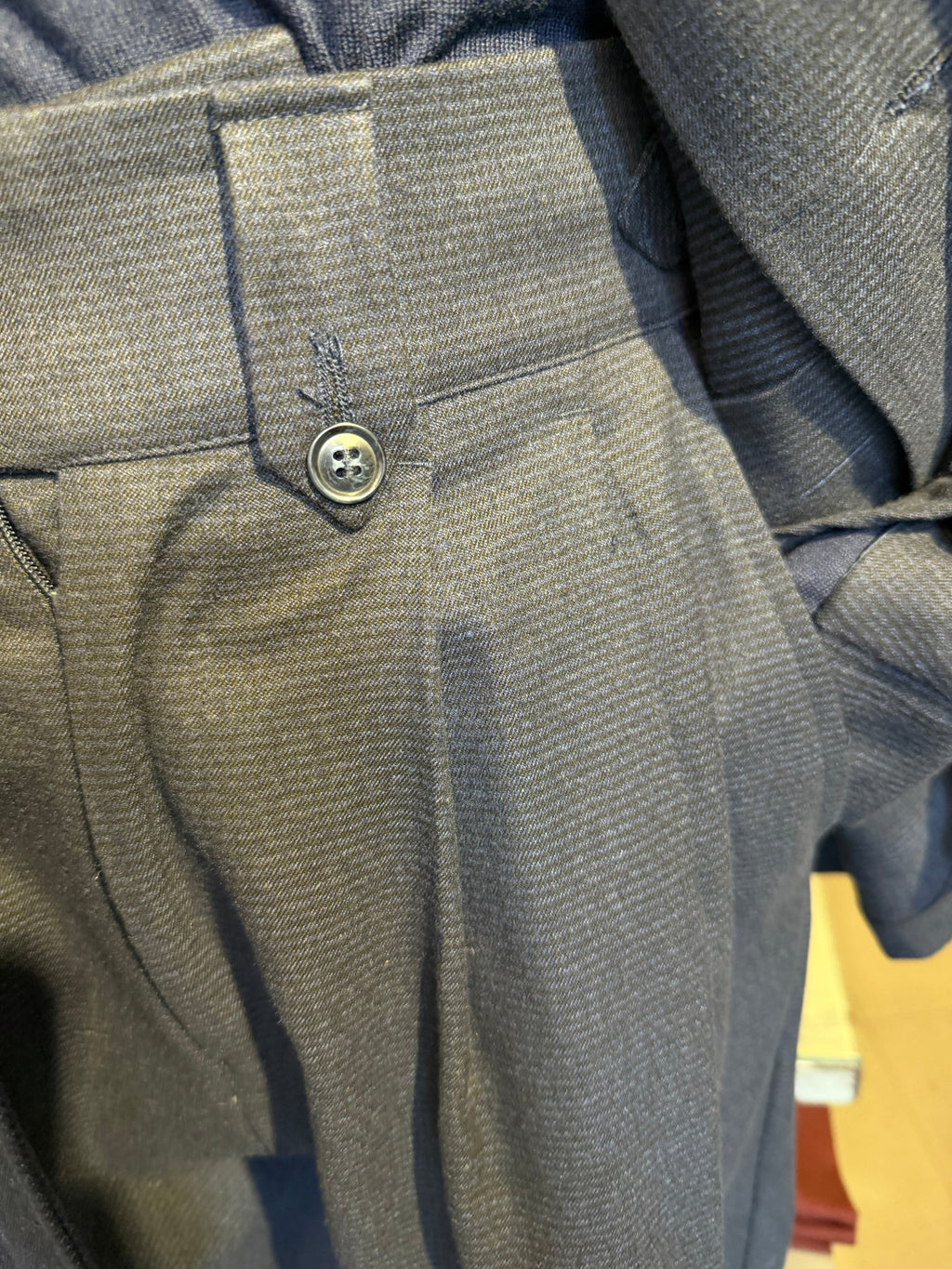 Coordinato in flanella blu pied poule