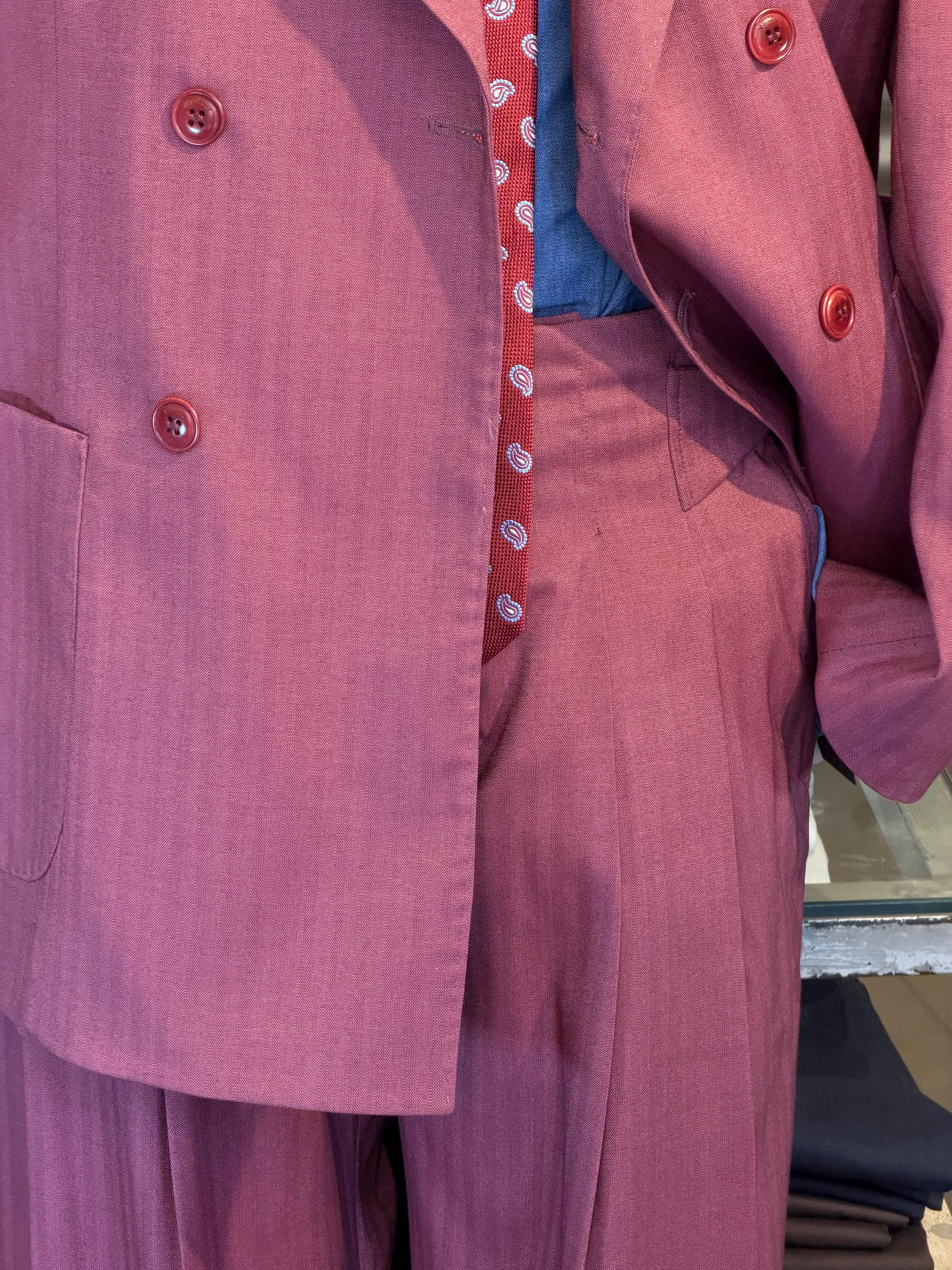 Abito doppiopetto bordeaux