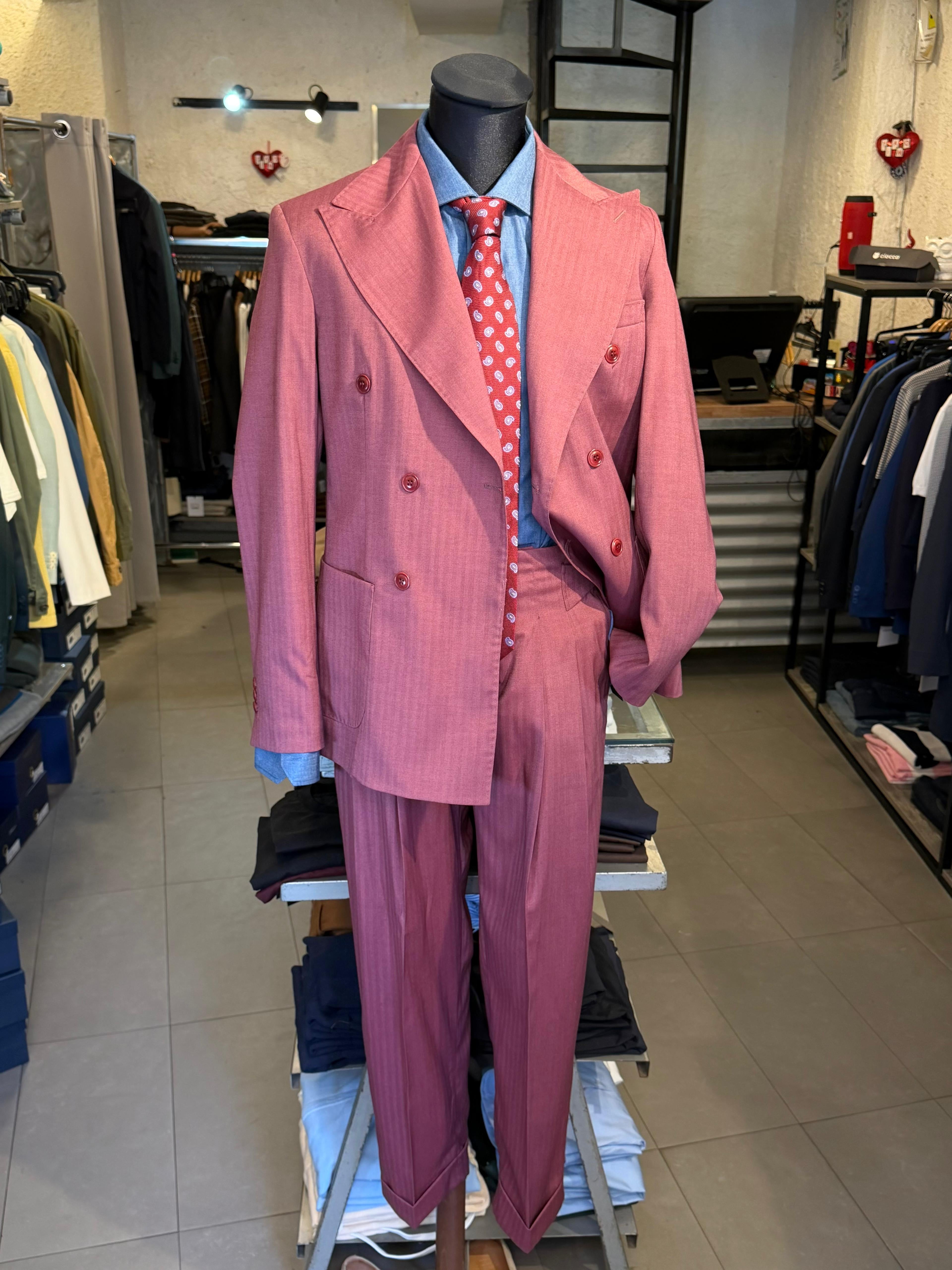 Abito doppiopetto bordeaux