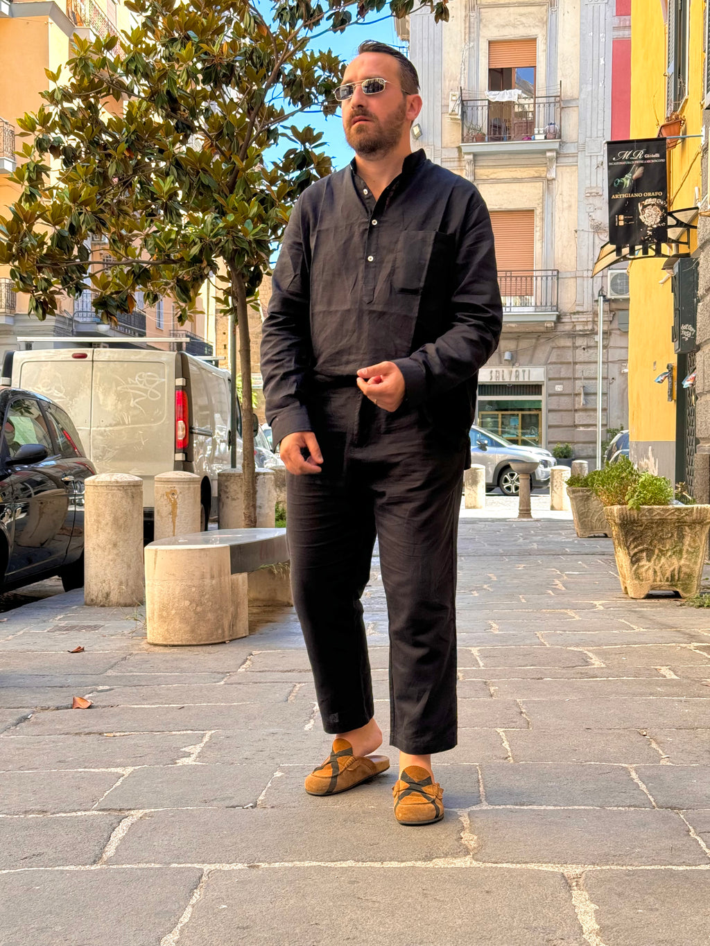 Serafino in Lino Black