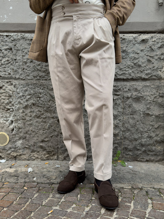 Pantalone Vita Alta Doppio Bottone