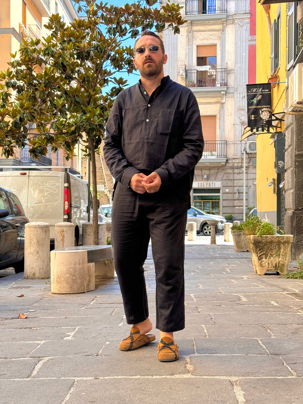 Serafino in Lino Black
