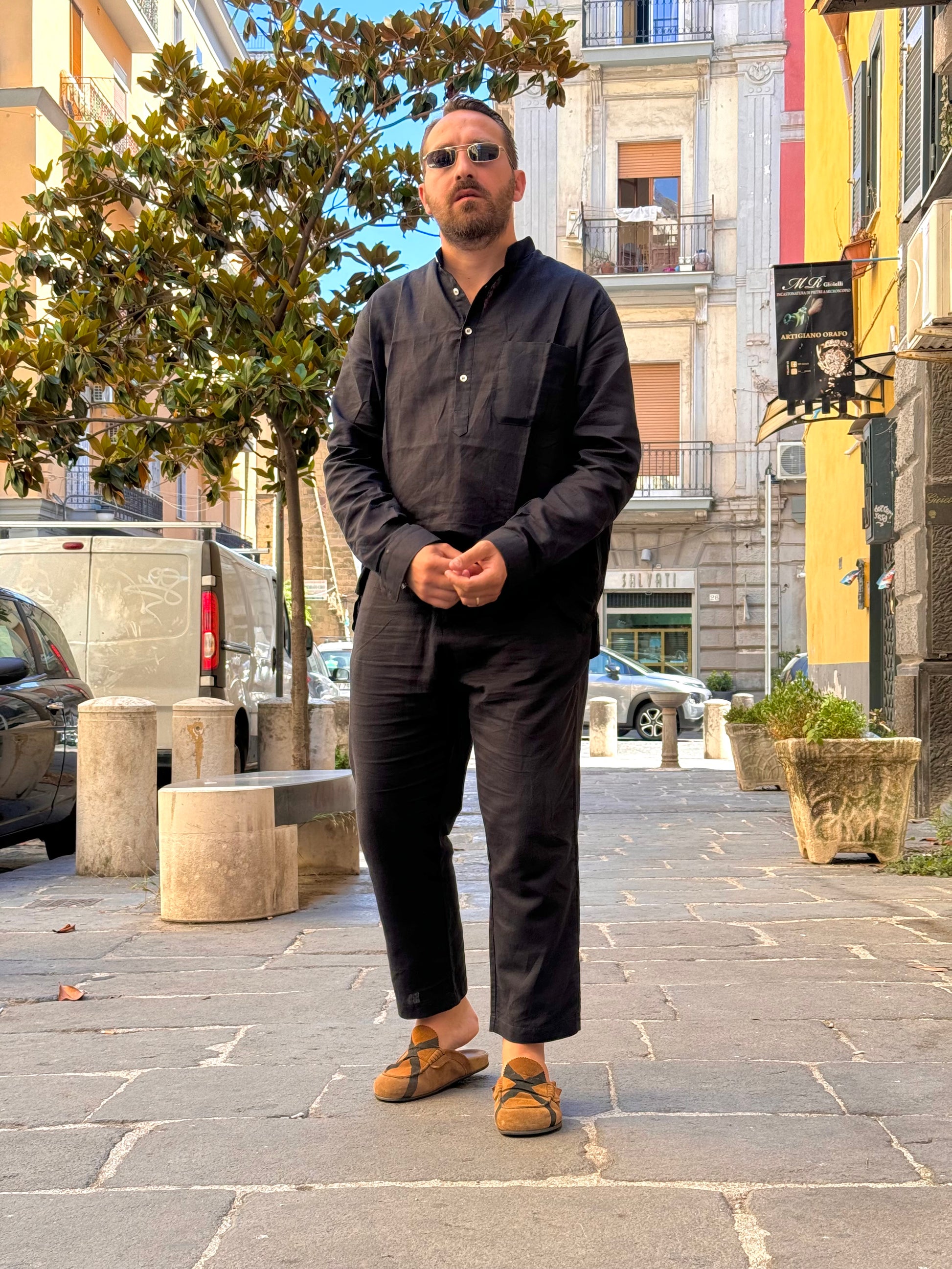 Serafino in Lino Black