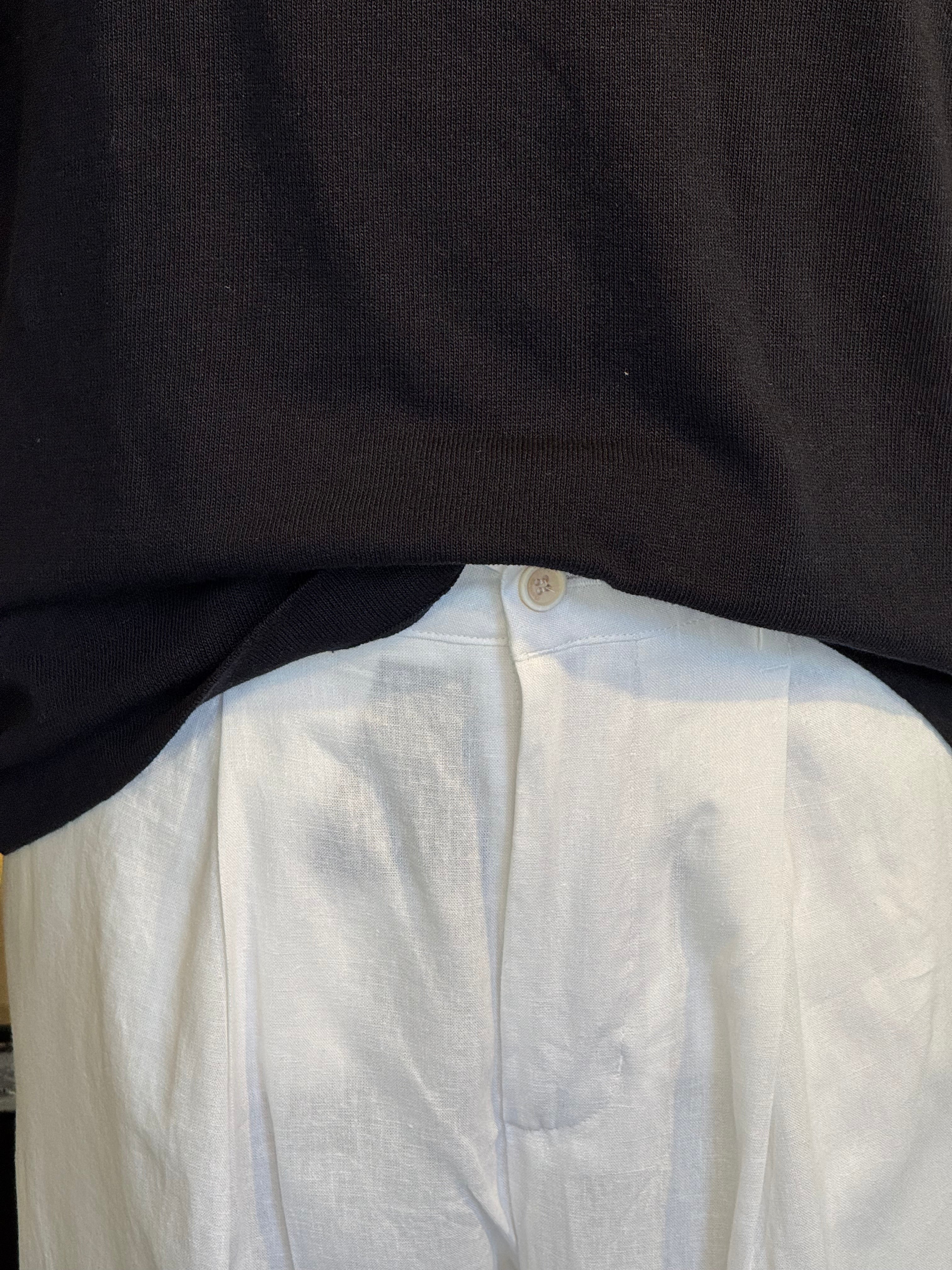 Pantalone In Lino Bianco