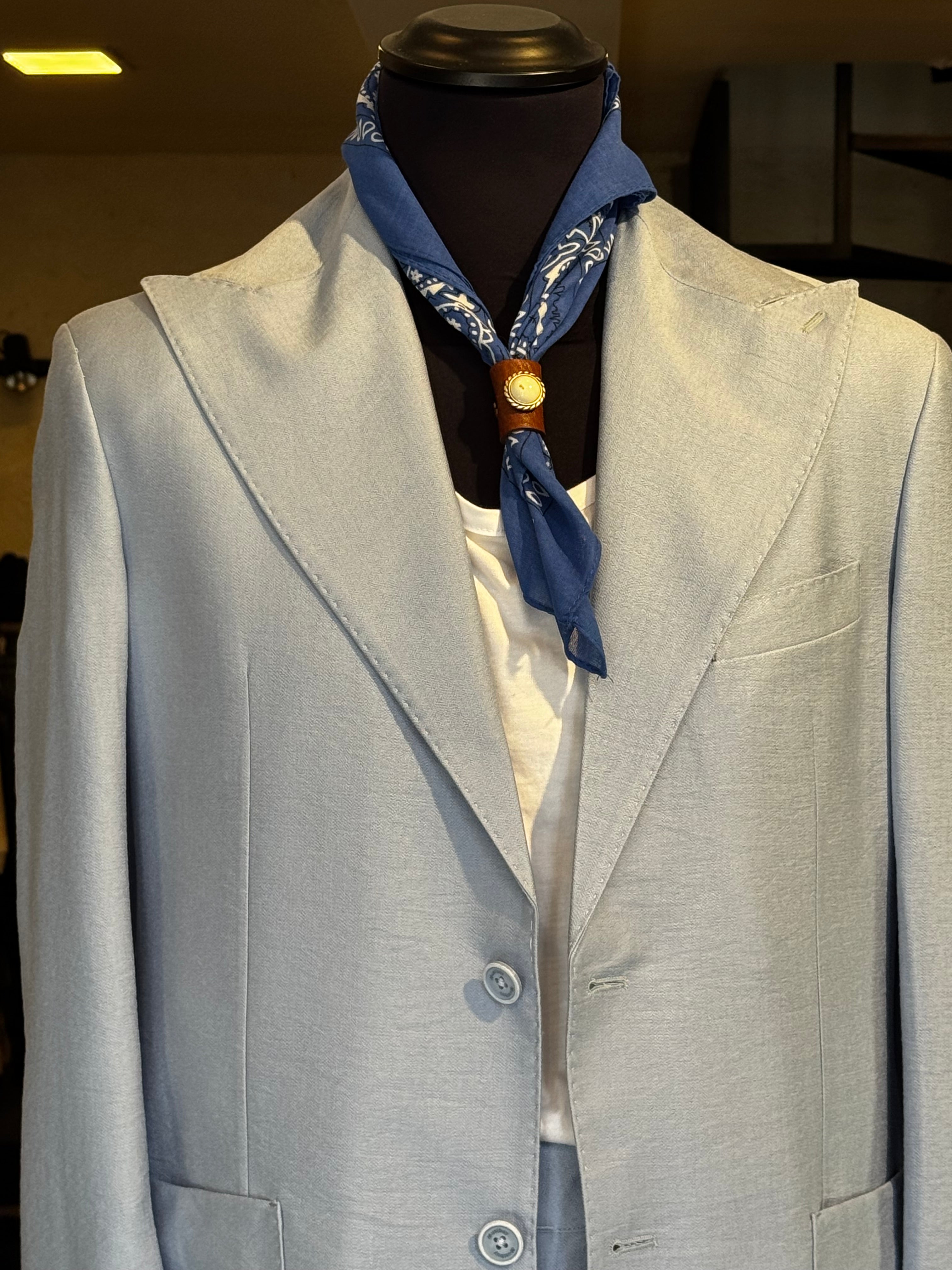 Abito Monopetto Azzurro Polvere