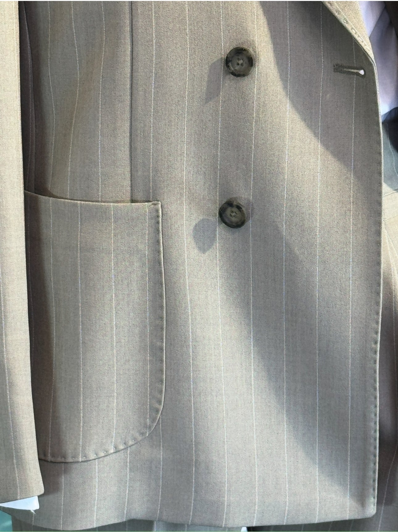 Abito Doppiopetto Gessato Verde