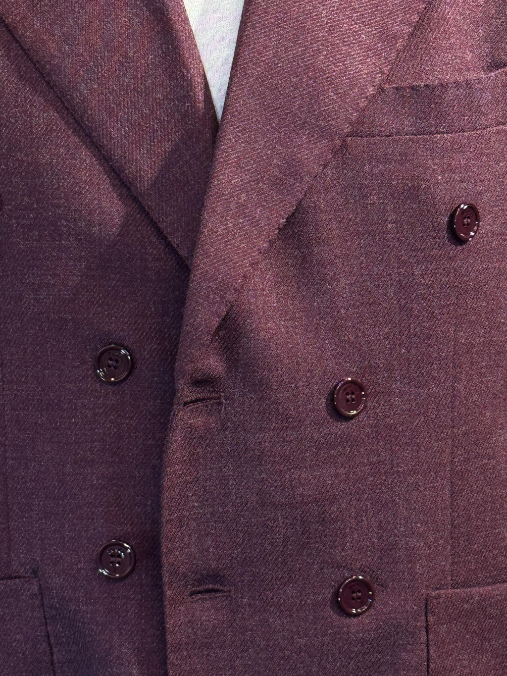 Abito Doppiopetto bordeaux in lana