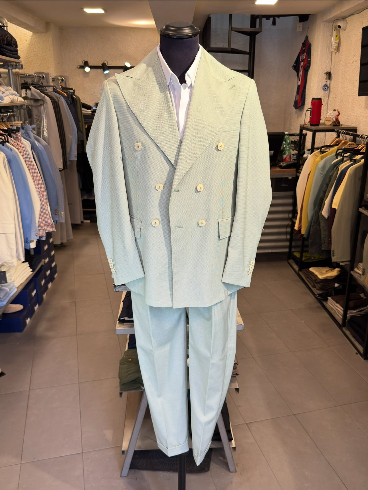 Abito Doppiopetto Verde Marino