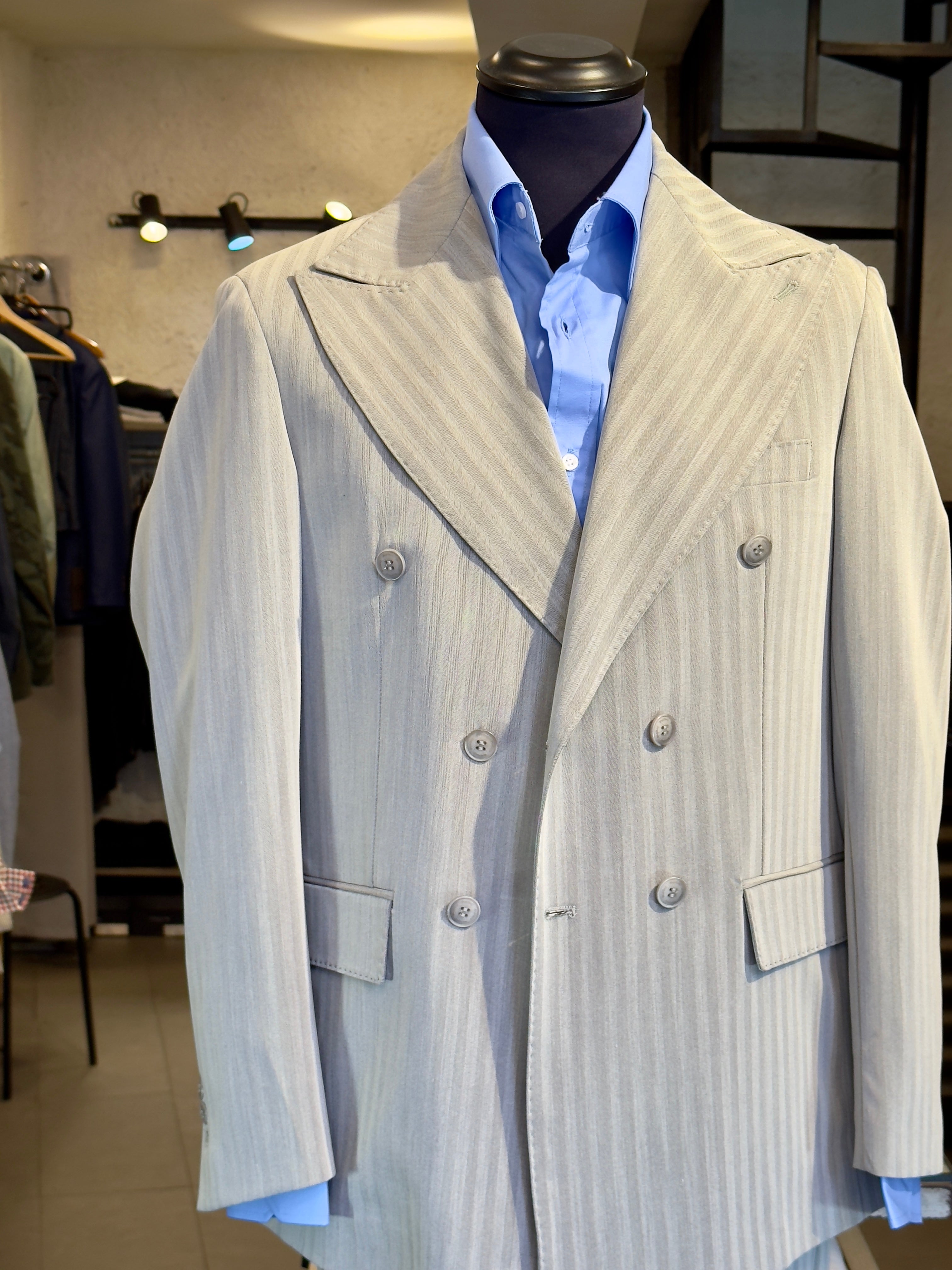 Abito Solaro Doppiopetto Gessato Grigio