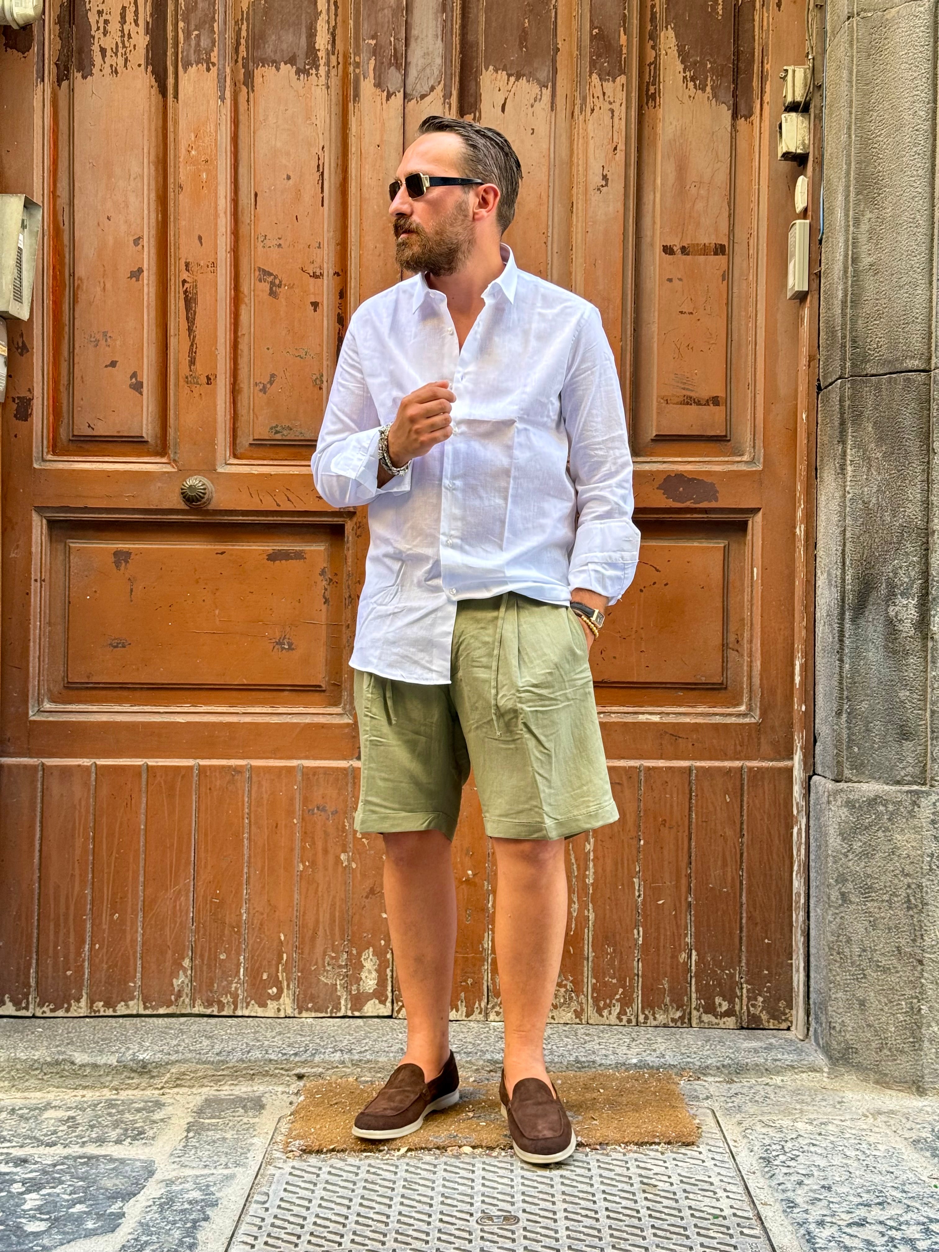 Camicia in Lino Bianca