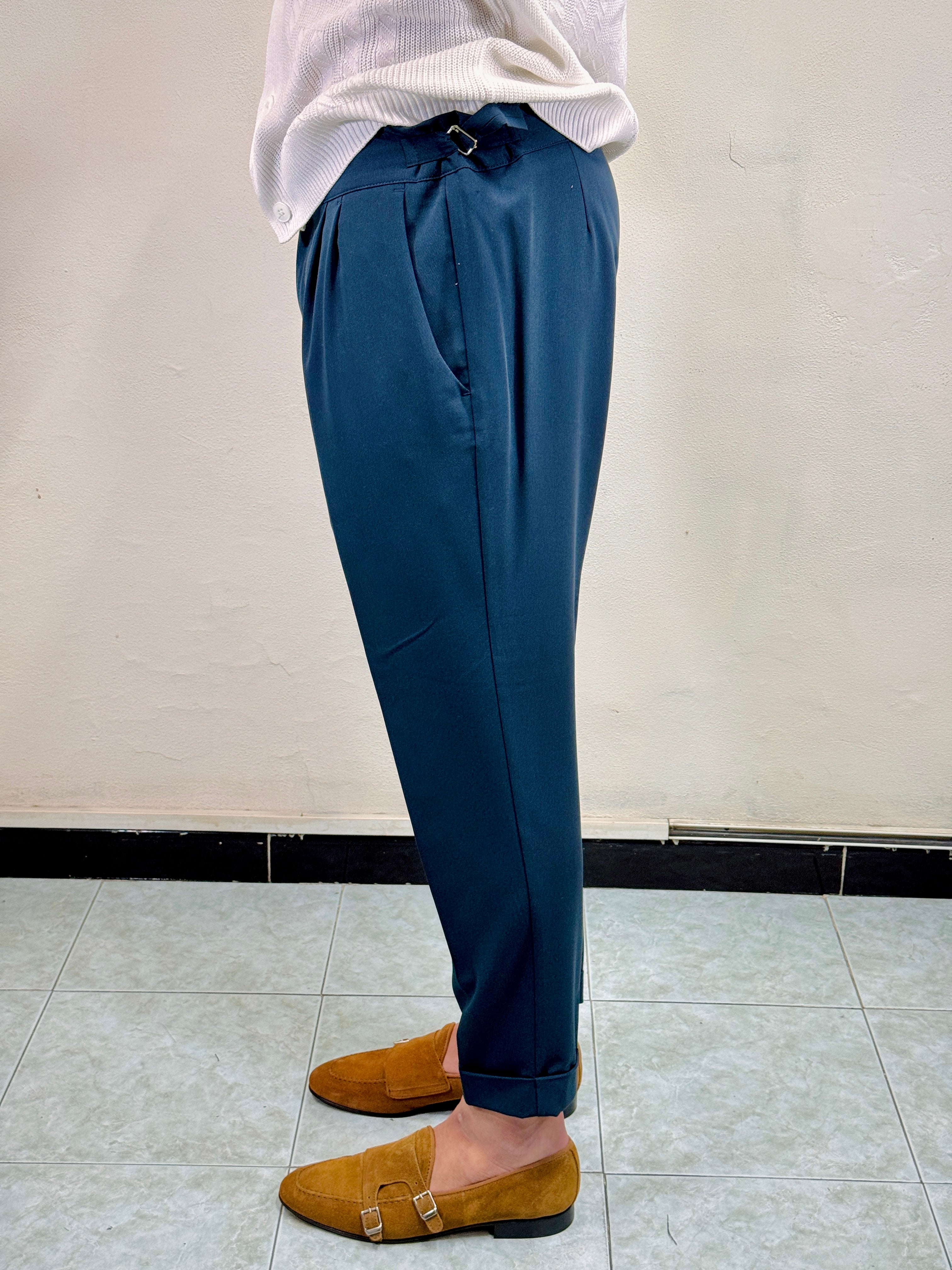 Pantalone Vita Alta Blue