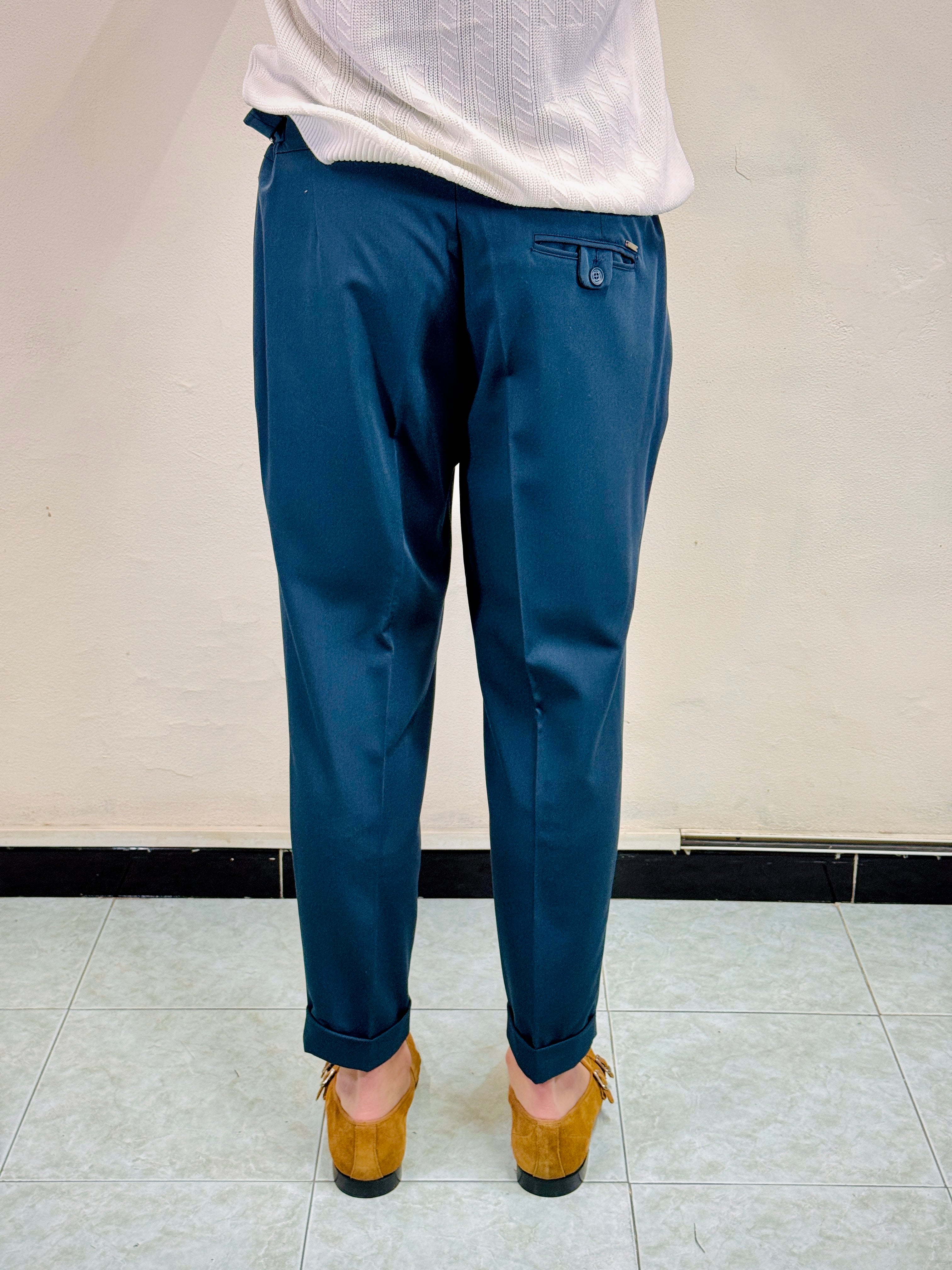 Pantalone Vita Alta Blue
