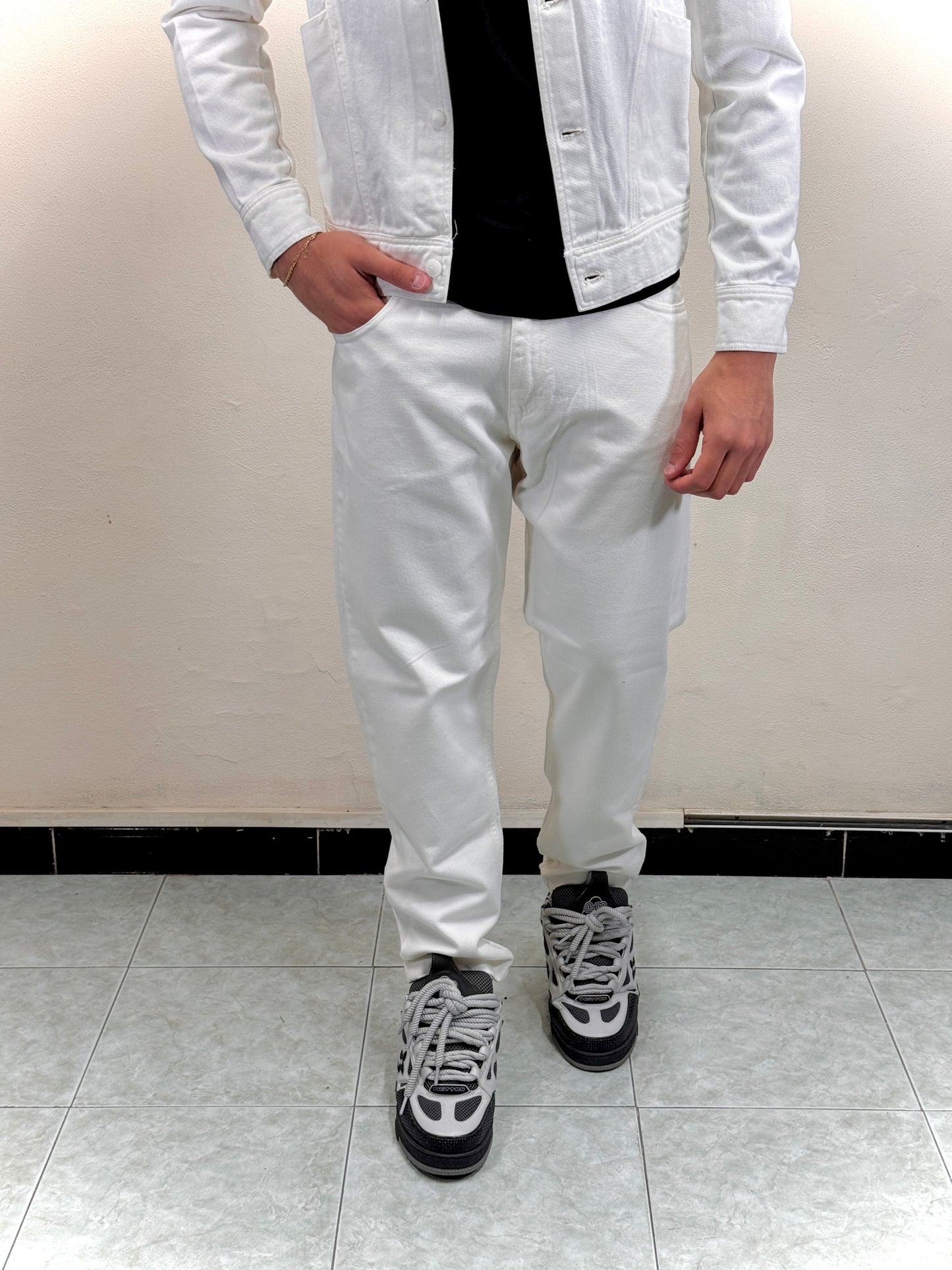 Coordinato Jeans White