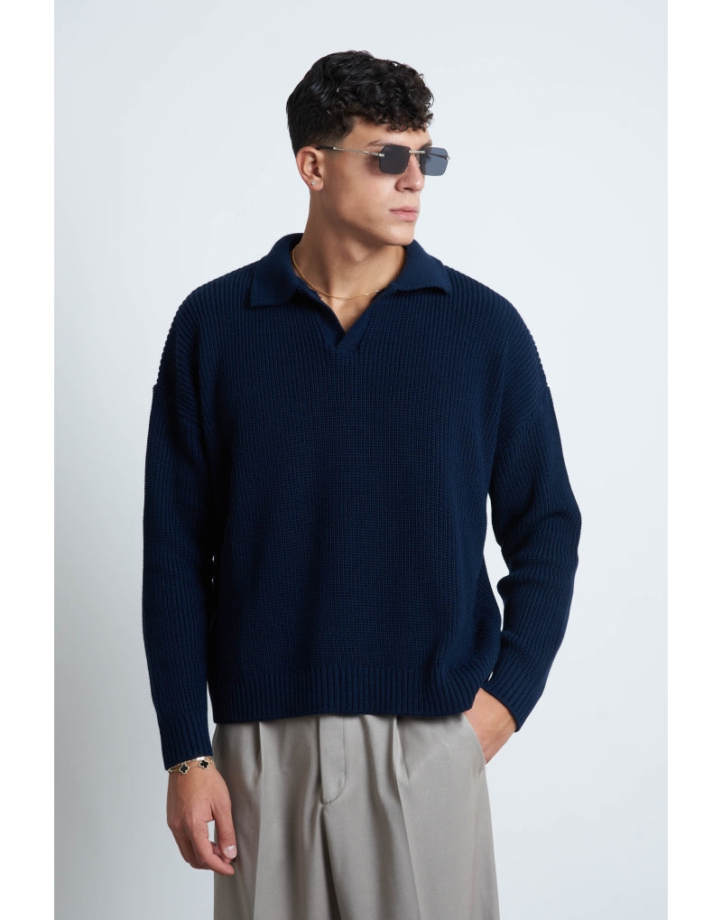 MAGLIONE A POLO CROPPED 5 COLORI