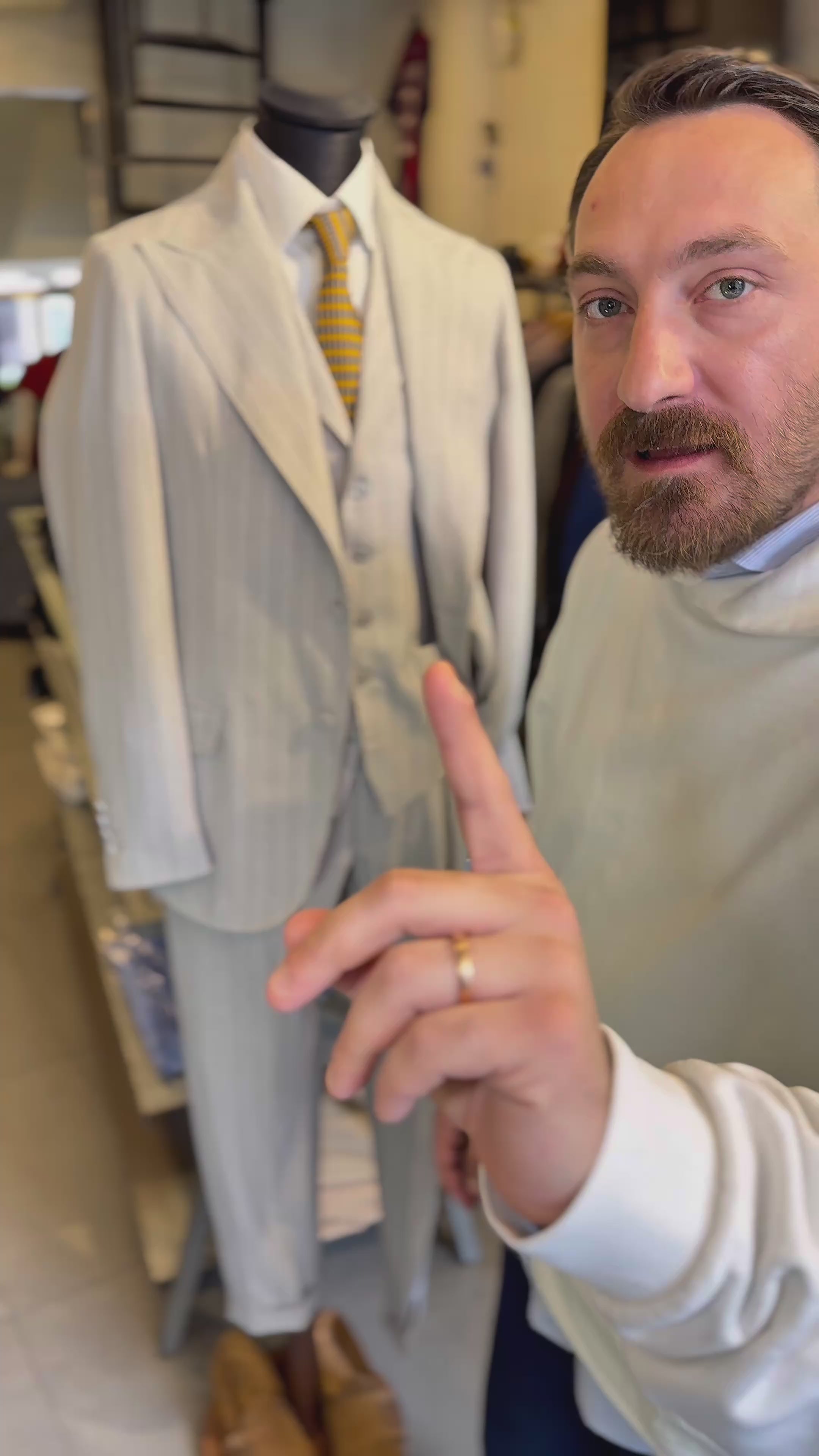 Abito Monopetto Gessato