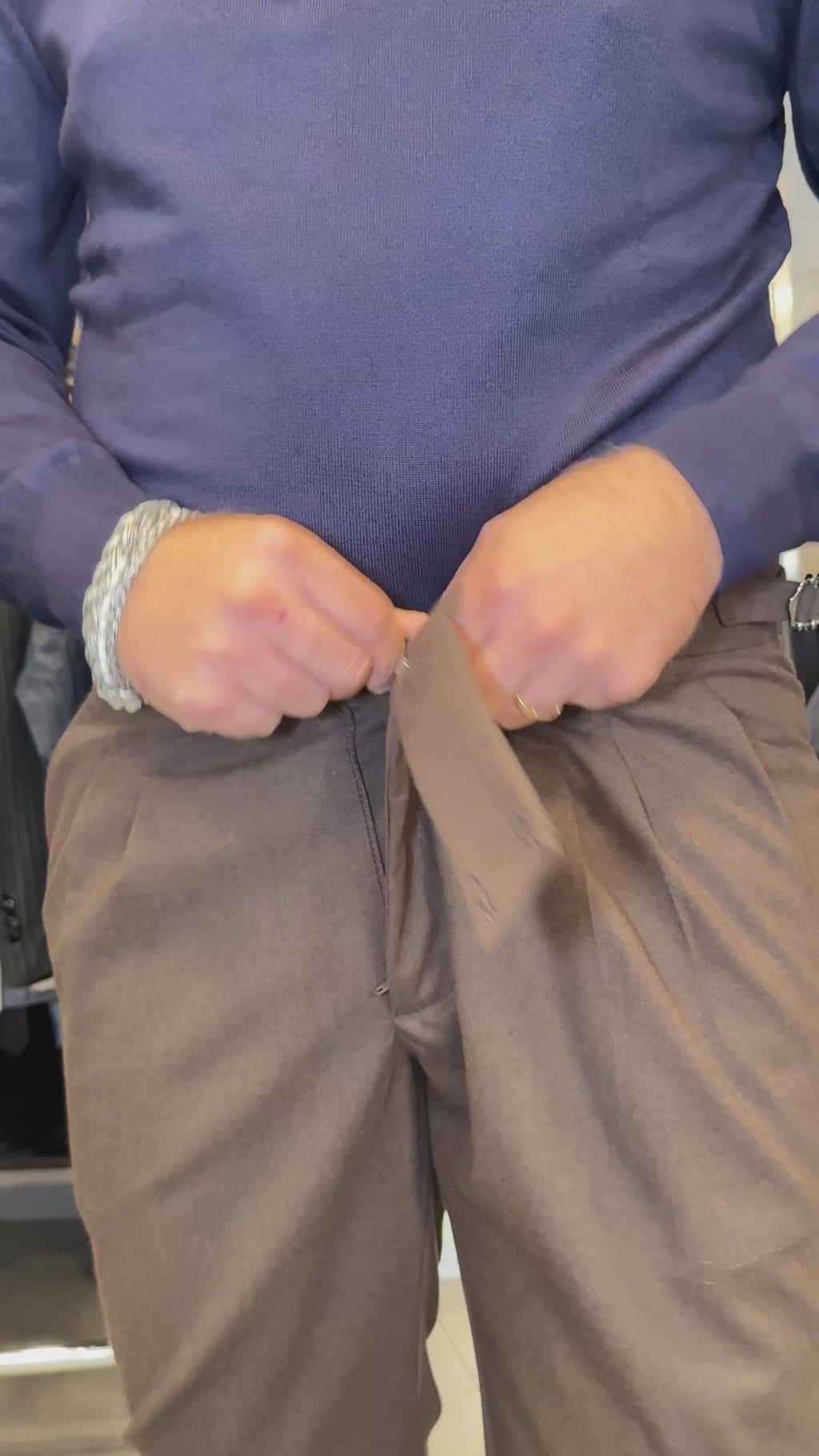 Pantalone Brown in lana